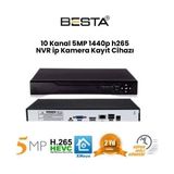 Alpotekno 5 Mp 1440P 10 Kanal H265 Nvr Ip Kamera Kayıt Cihazı KD-510 - Renkli