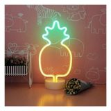 Alpotekno ® Dekoratif Ananaslı Neon Led Masa Ve Gece Lambası Hediyelik Lamba