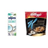 Alpro 1 lt Hindistan Cevizi Bitki Bazlı İçecek + Kellogg's 300 gr Special K Gurme Kavrulmuş Hindistan Cevizi Dilimi Bitter Çikolata Parçalı Kahvaltılık Tam Buğday Pirinç Gevreği