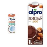 Alpro 1 lt Şekersiz Hindistan Cevizi Bitki Bazlı İçecek + 1 lt Badem Bitter Çikolata İçeceği