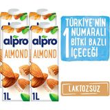 Alpro Badem Sütü 4x1L Laktozsuz Glutensiz Kalsiyum ve D B2 B12 Vitaminli Bitkisel İçecek Belçika