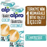Alpro Barista Hindistan Cevizi Sütü 2x1L Laktozsuz ve Bitki Bazlı Türkiye Menşeli İçecek