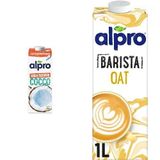 Alpro bitkisel içecek seti (Şekersiz hindistan cevizi ve barista yulaf, 2 x 1 L)
