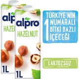 Alpro Fındık İçeceği 2x1L Kalsiyum Kaynağı Vegan ve Vejetaryen İçin Uygun