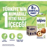 Alpro Fındık Sütü 8x1 L Vegan Laktozsuz Bitkisel Bazlı