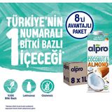 Alpro Hindistan Cevizi Badem Sütü 8x1 L Vegan Laktozsuz Bitkisel Bazlı