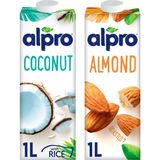 Alpro Hindistan Cevizi Sütü 1 lt + Alpro Badem Sütü 1 lt