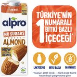 Alpro Şekersiz Badem Sütü 1 L Vegan Laktozsuz Bitkisel Bazlı