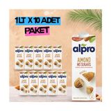 Alpro Şekersiz Badem Sütü 1 Lt x 10 Adet