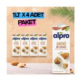 Alpro Şekersiz Badem Sütü 1 Lt x 4 Adet