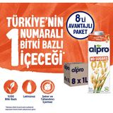 Alpro Şekersiz Yulaf Sütü 8x1 L Vegan Laktozsuz Bitkisel Bazlı