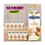 Alpro Yulaf & Badem Sütü 1 Lt x 10 Adet