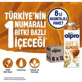 Alpro Yulaf Badem Sütü 8x1 L Vegan Laktozsuz Bitkisel Bazlı