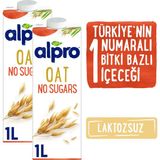 Alpro Yulaf Sütü 2x1L Şekersiz Kalsiyum Kaynağı Vegan Alternatif İçecek