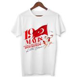 Alpşan Ticaret 19 Mayıs Tişört Atatürk'ü Anma Gençlik ve Spor Bayramı T-Shirt Unisex - 001-Beyaz - 10 Yaş