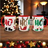 Alpşan Ticaret Christmas Kupa Yılbaşı Temalı Kupa Bardak Ho Ho Ho Yeni Yıl Konseptli Kupa Hediye Kupa - 1 Adet - 001 - Beyaz