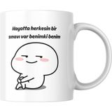 Alpşan Ticaret Hediye Kupa Bardak Arkadaşa Kupa Sevgiliye Beyaz Kupa Bardak Doğum Günü Hediye Kupa - 1 Adet - 300 ml