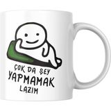 Alpşan Ticaret Hediye Kupa Bardak Arkadaşa Kupa Sevgiliye Beyaz Kupa Bardak Doğum Günü Hediye Mug - 1 Adet - 300 ml