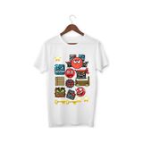 Alpşan Ticaret Red Ball Çocuk Tişörtü Red Ball Beyaz T-shirt Yetişkin Çocuk Tişört Beyaz