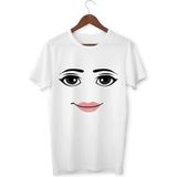 Alpşan Ticaret Roblox Women Face Tişört Beyaz Roblox Kadın Tişört Face Roblox T-Shirt - XL