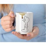 Alpşan Ticaret Yaratıcı Kupalar Mug Beyaz Kupa Tatlı Kupa - 1 Adet - 300 ml