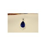 alpsilverart El Yapımı Otantik Doğal Safir 925 Ayar Gümüş Kolye Zarif Kadın Takı