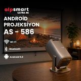 Alpsmart Android LED Projeksiyon AS-586 - Gri