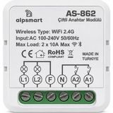 Alpsmart AS-862 Akıllı Wi-Fi Çiftli Duvar Anahtarı Modülü Tuya Uyumlu