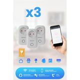 Alpsmart AS816 EU 3 lü Set Wifi Akıllı Priz Uzaktan Kontrollü Tuya Destekli 16A - 3 Adet