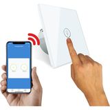 Alpsmart AS871 EU WiFi Dokunmatik Akıllı Duvar Lamba Açma Anahtarı Beyaz Kristal Cam