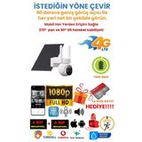 Alpsmart Solar Panelli, Güneş Enerjili, Sım Kartlı 4G, 4Mp 128Gb Ptz Güvenlik Kamerası – Hareket Algılamalı