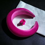 Als Accessories Kadife Dolgulu Düz Saç Taçı - Pembe