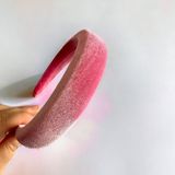 Als Accessories Kadın Kadife Az Bombeli Saç Tacı - Açık Pembe