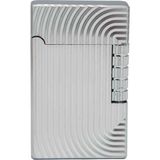 Als Kabartmalı Premium Metal Gazlı Dupont Tarzı Çakmak – Modern Sanat ve Lüksün Buluşması! - Gri