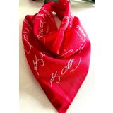 alsaccessories Atatürk Kırmızı Renk Imzalı %100 Cotton Bandana Fular