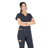 Alsancak Üniforma Twin Flex Antrasit Likralı Ince Kumaş Doktor Forması Ve Hemşire Forması Takımı