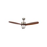 Alsanfan Modern Gri Motor Kahverengi Kanat Aydınlatmalı Uzaktan Kumandalı 132 cm Tavan Vantilatörü