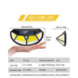 Alsatbaba Fonksiyonel Sensörlü 122 Ledli Solar Bahçe Lambası