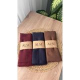 Alse Butik 3'lü Bambu Kraş Şal (Bordo - Lacivert - Çikolata Kahve )