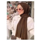 Alse Butik Çikolata Kahverengi Bambu Kraş Şal
