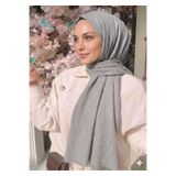 Alse Butik Gri Bambu Kraş Şal