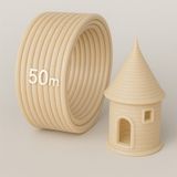 Alseka 3D Kalem Yazıcı Için 50 Metre Krem Renk Pla Filament