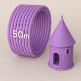 Alseka 3D Kalem Yazıcı Için 50 Metre Mor Renk Pla Filament - Leylak Moru