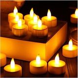 Alshop LED Mum Ledli Mum Model Işıklı Tealight Mum Pilli - 8 Adet