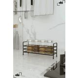 ALSİ HOME Banyo Mutfak Organizeri Modern Siyah Metal Baharatlık Standı - Tezgah Üstü Banyo Mutfak Düzenleyici