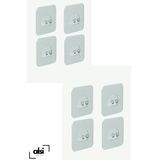 ALSİ HOME Yedek 8 Adet Süper Güçlü Yapışkanlı Sticker Yapışkanlı Kanca Askı