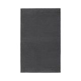 Alstern Ayak Havlusu Yapılandırılmış Dokumalı Pamuk, 50X80 cm Koyu Gri Renk