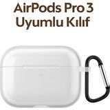 Alstrap Airpods Pro 3 Uyumlu Silikon Saydam Kulaklık Kılıfı - Şeffaf