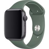 Alstrap Apple Watch 11-10 (42MM) 9 8 7 (41MM) 6 5 4 SE(40MM) Uyumlu Silikon Kordon Kayış - Koyu Yeşil