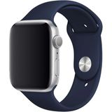 Alstrap Apple Watch 11-10 (42MM) 9 8 7 (41MM) 6 5 4 SE(40MM) Uyumlu Silikon Kordon Kayış - Lacivert